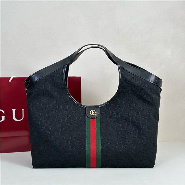 Gucci Giglio Large Tote Bag 853971 Black Canvas