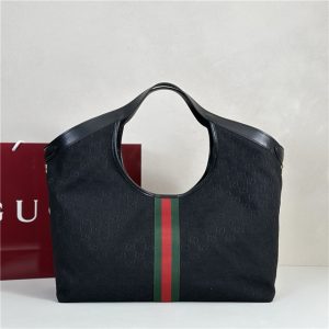 Gucci Giglio Large Tote Bag 853971 Black Canvas-3.jpg