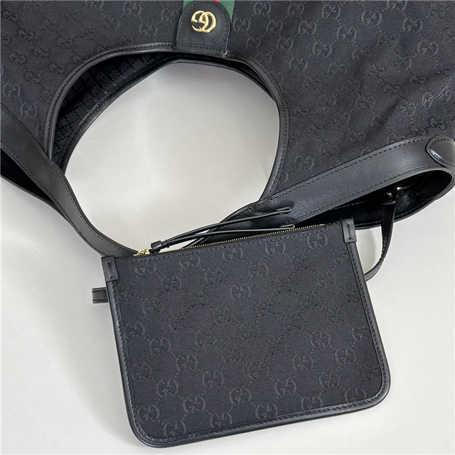 Gucci Giglio Large Tote Bag 853971 Black Canvas-6.jpg