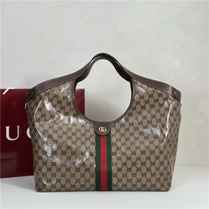 Gucci Giglio Large Tote Bag 853971 Brown Fabric-1.jpg