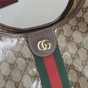 Gucci Giglio Large Tote Bag 853971 Brown Fabric-5.jpg
