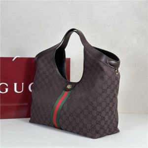 Gucci Giglio Large Tote Bag 853971 Dark Brown Canvas-2.jpg