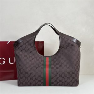 Gucci Giglio Large Tote Bag 853971 Dark Brown Canvas-3.jpg