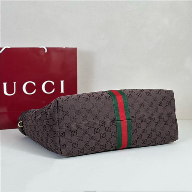 Gucci Giglio Large Tote Bag 853971 Dark Brown Canvas-4.jpg