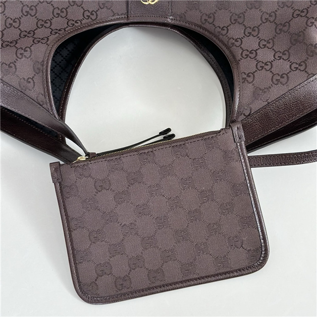 Gucci Giglio Large Tote Bag 853971 Dark Brown Canvas-7.jpg