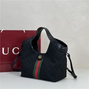 Gucci Giglio Small Tote Bag 860845 Black Canvas-2.jpg