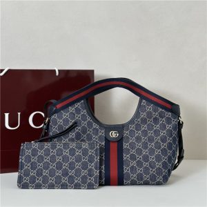 Gucci Giglio Small Tote Bag 860845 Blue Denim-1.jpg