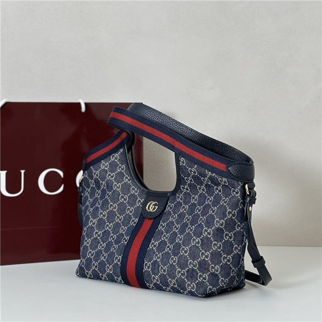 Gucci Giglio Small Tote Bag 860845 Blue Denim-2.jpg