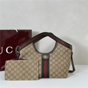 Gucci Giglio Small Tote Bag 860845 Brown Canvas-1.jpg