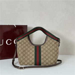 Gucci Giglio Small Tote Bag 860845 Brown Canvas-3.jpg