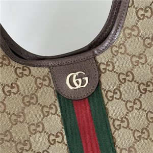 Gucci Giglio Small Tote Bag 860845 Brown Canvas-5.jpg