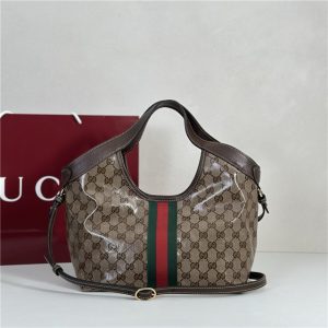 Gucci Giglio Small Tote Bag 860845 Brown Fabric-3.jpg