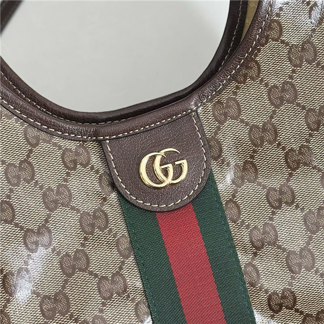Gucci Giglio Small Tote Bag 860845 Brown Fabric-5.jpg