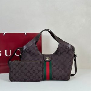 Gucci Giglio Small Tote Bag 860845 Dark Brown Canvas-1.jpg