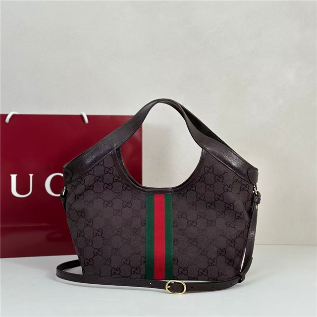 Gucci Giglio Small Tote Bag 860845 Dark Brown Canvas-3.jpg