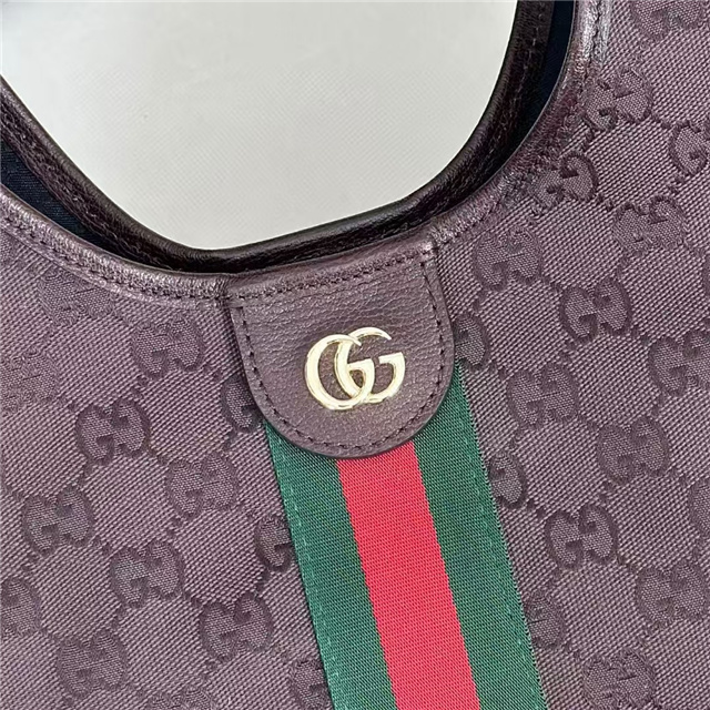 Gucci Giglio Small Tote Bag 860845 Dark Brown Canvas-5.jpg