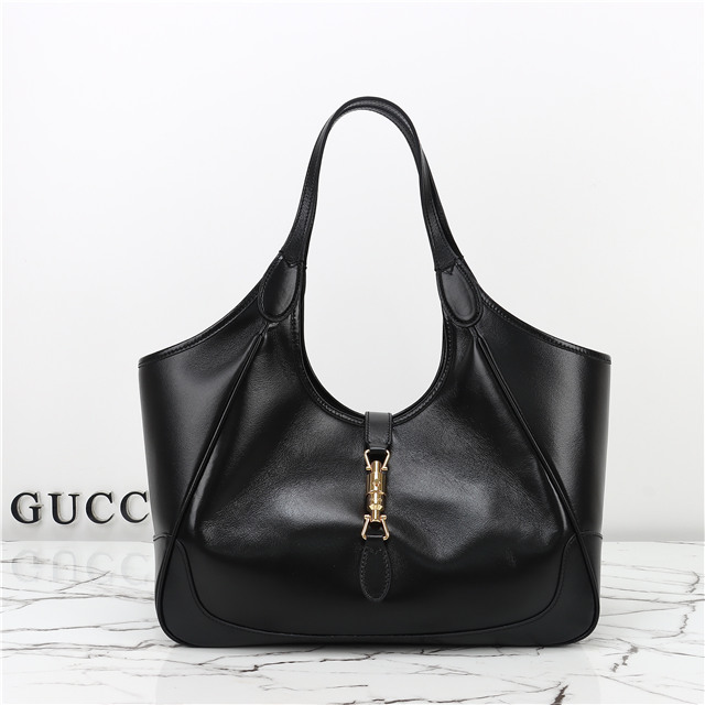 Gucci Mercato Medium Tote Bag 866645 Black Leather