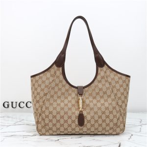 Mercato Medium Tote Bag 866645 Brown Canvas-1.jpg