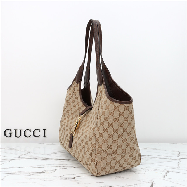 Mercato Medium Tote Bag 866645 Brown Canvas-2.jpg