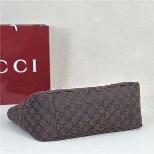 Mercato Medium Tote Bag 866645 Dark Brown Canvas-4.jpg