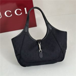 Mercato Small Tote Bag 866646 Black Canvas-5.jpg
