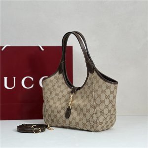 Mercato Small Tote Bag 866646 Brown Canvas-2.jpg