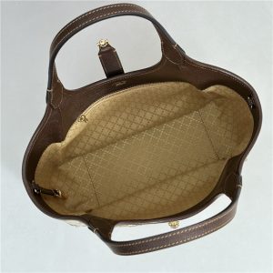 Mercato Small Tote Bag 866646 Brown Canvas-9.jpg
