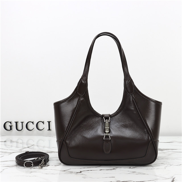Gucci Mercato Small Tote Bag 866646 Dark Brown Leather