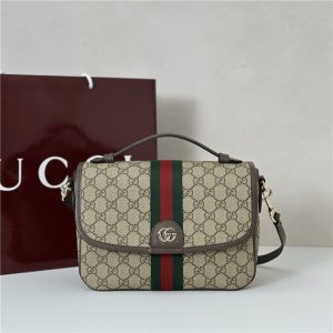 Ophidia Medium Top Handle Bag 836842 Brown-1.jpg