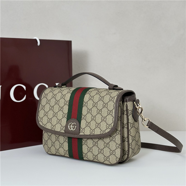 Ophidia Medium Top Handle Bag 836842 Brown-2.jpg