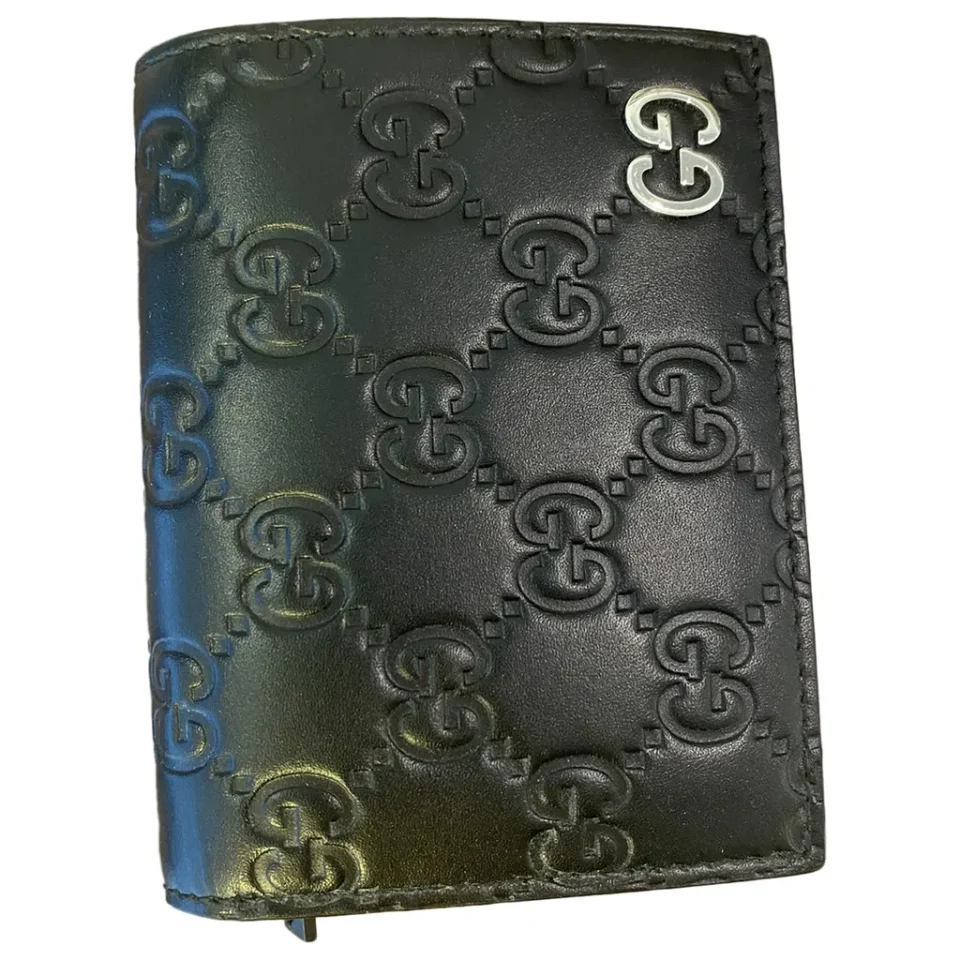 Gucci Black Embossed Leather Small Wallet (SALE)