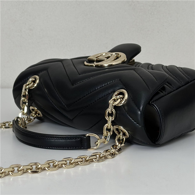 GG Marmont Small Shoulder Bag 837280 Black-4.jpg