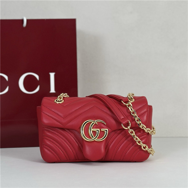 Gucci GG Marmont Small Shoulder Bag 837280 Bright Red