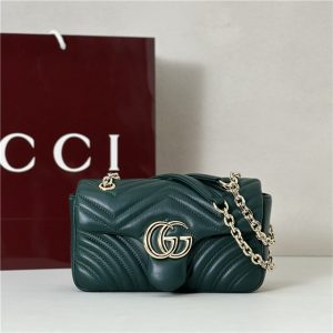 GG Marmont Small Shoulder Bag 837280 Green-1.jpg