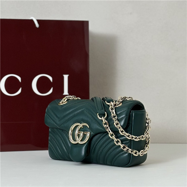 GG Marmont Small Shoulder Bag 837280 Green-2.jpg