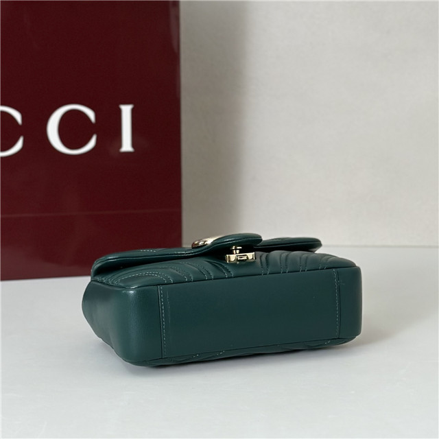 GG Marmont Small Shoulder Bag 837280 Green-5.jpg