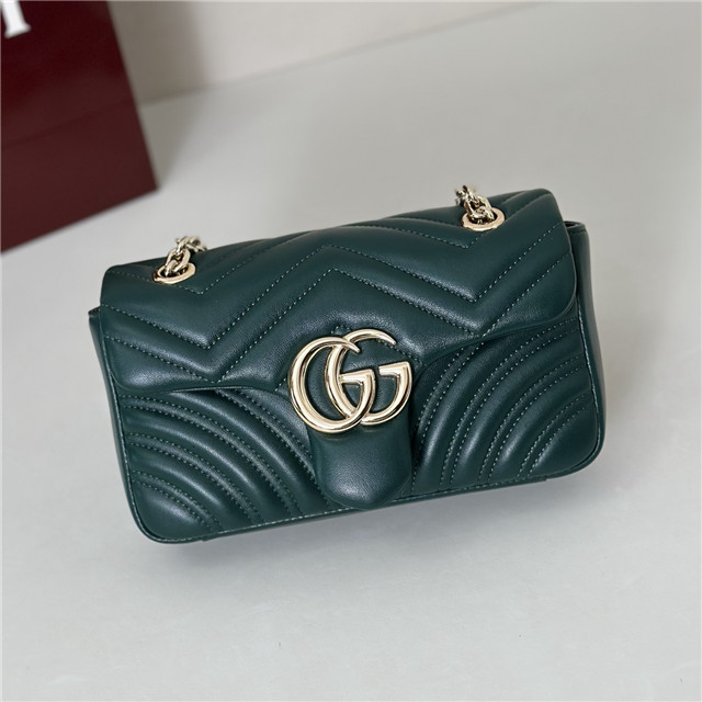 GG Marmont Small Shoulder Bag 837280 Green-6.jpg