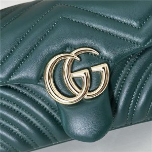 GG Marmont Small Shoulder Bag 837280 Green-7.jpg