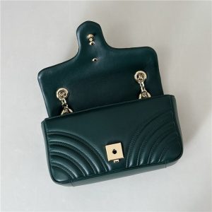 GG Marmont Small Shoulder Bag 837280 Green-8.jpg