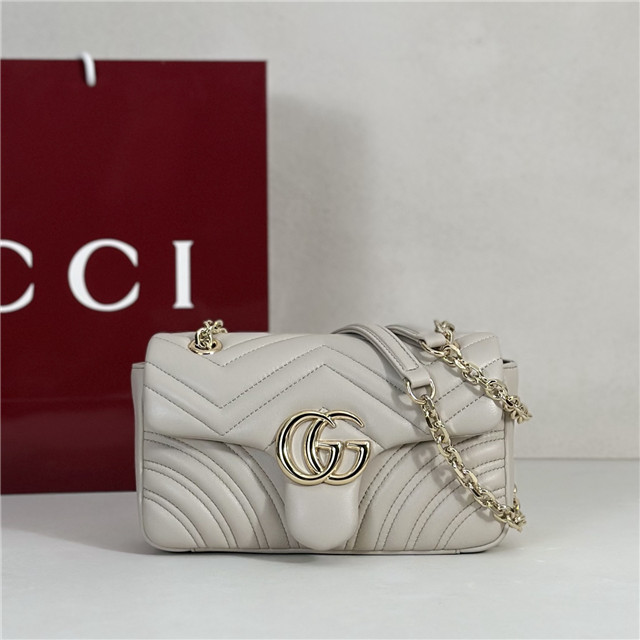 Gucci GG Marmont Small Shoulder Bag 837280 Light Grey