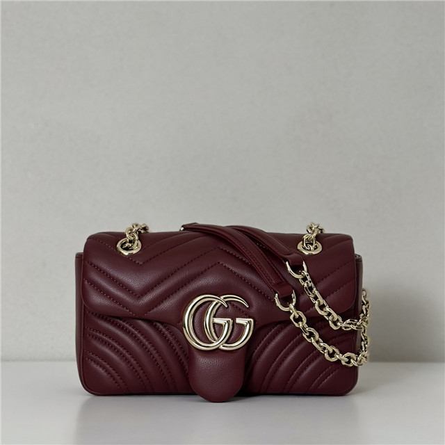 Gucci GG Marmont Small Shoulder Bag 837280 Rosso Ancora Red