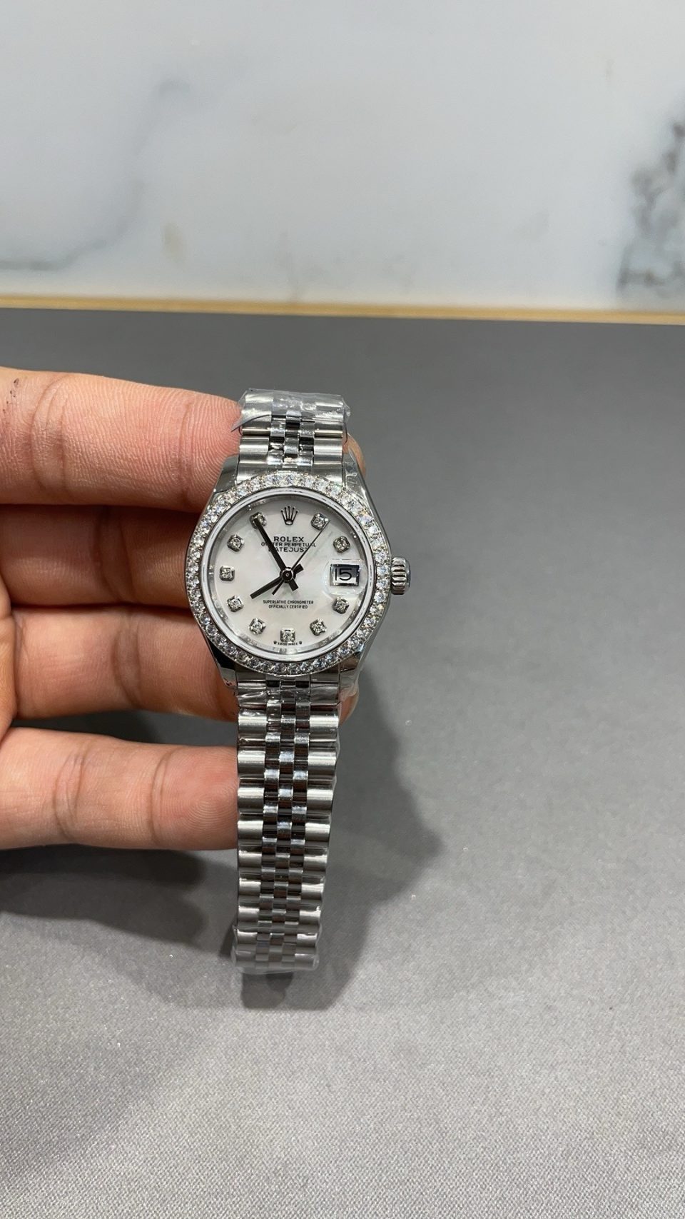Rolex Datejust 279384RBR White Gold Mother Pearl Dial Jubilee  