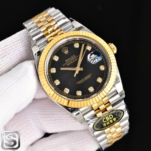 Rolex-Datejust-Black-Diamond-Dial-Steel-Yellow-Gold-126303BKDJ-Jubilee-gallery-2