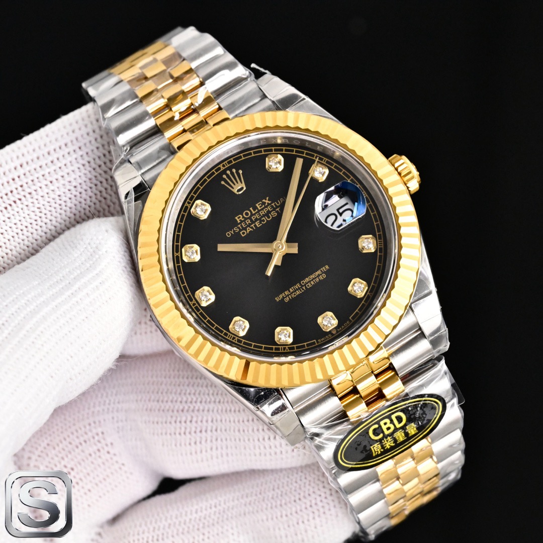 Rolex-Datejust-Black-Diamond-Dial-Steel-Yellow-Gold-126303BKDJ-Jubilee-gallery-2