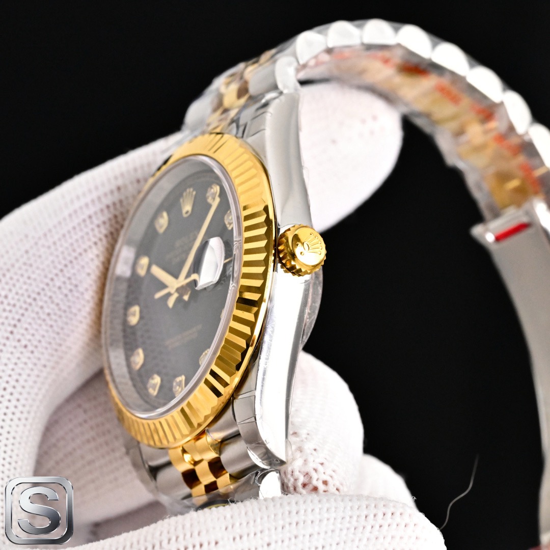 Rolex-Datejust-Black-Diamond-Dial-Steel-Yellow-Gold-126303BKDJ-Jubilee-gallery-5