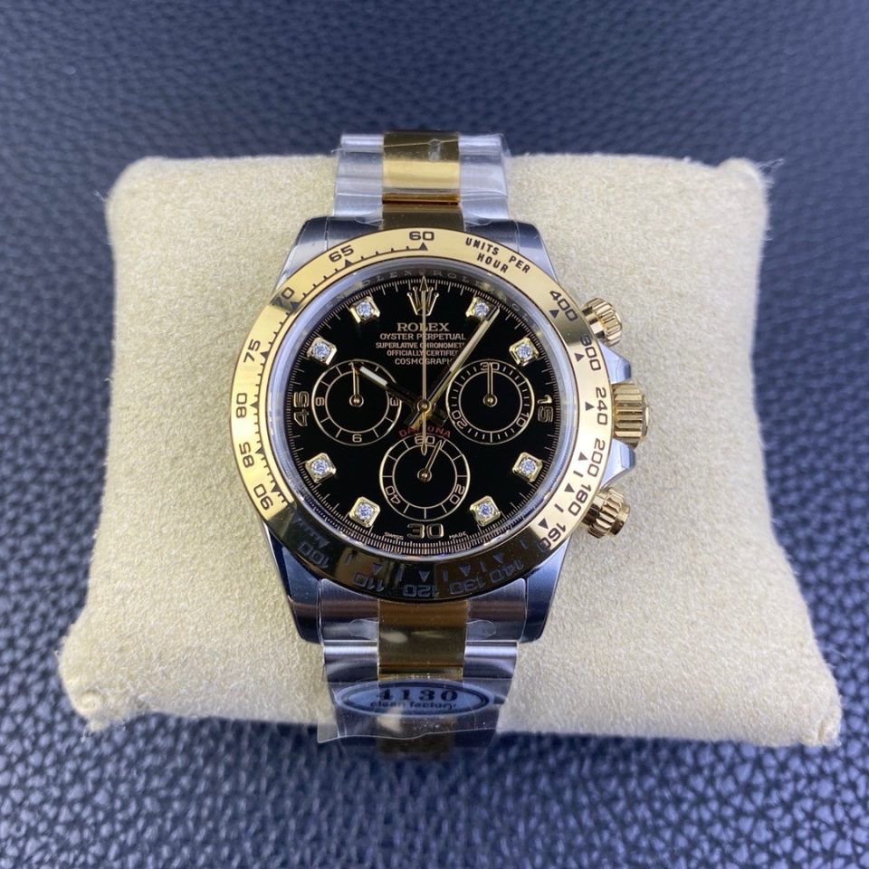 Rolex Daytona 116520 Gold Steel Black