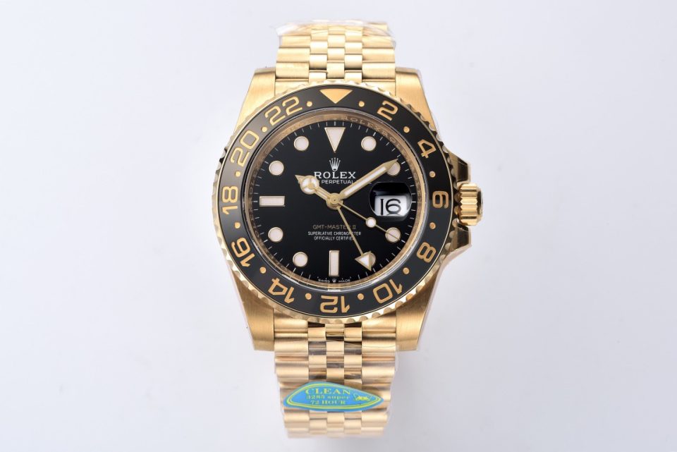 Rolex Gmt Master II Gold Black Dial
