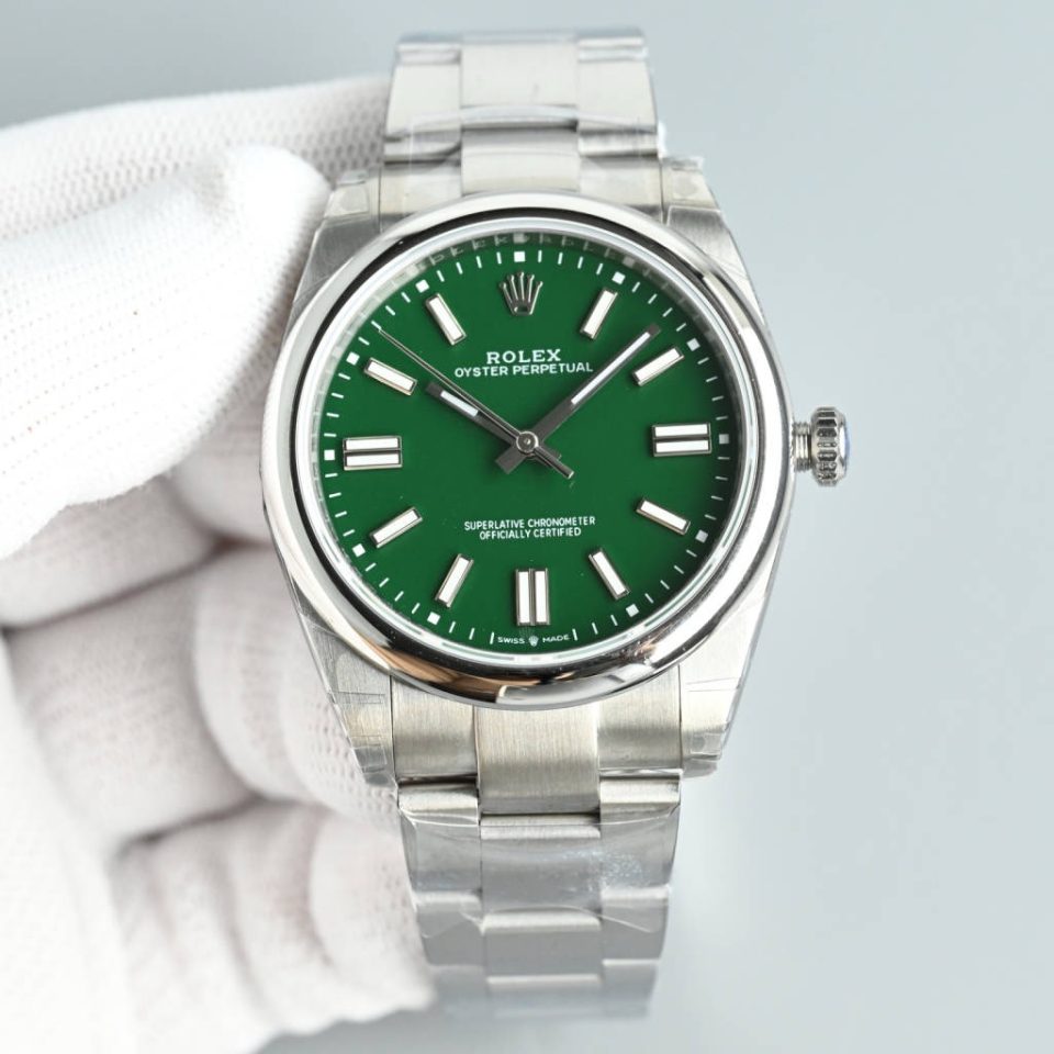 Rolex Oyster Perpetual Green Dial 126000-0005  