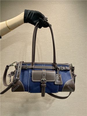 Prada Bonnie Medium 1BA426 Blue Denim