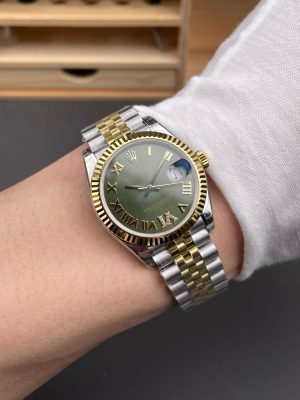 Rolex-Datejust-126283RBR-Green-Roman-Dial-gallery-9